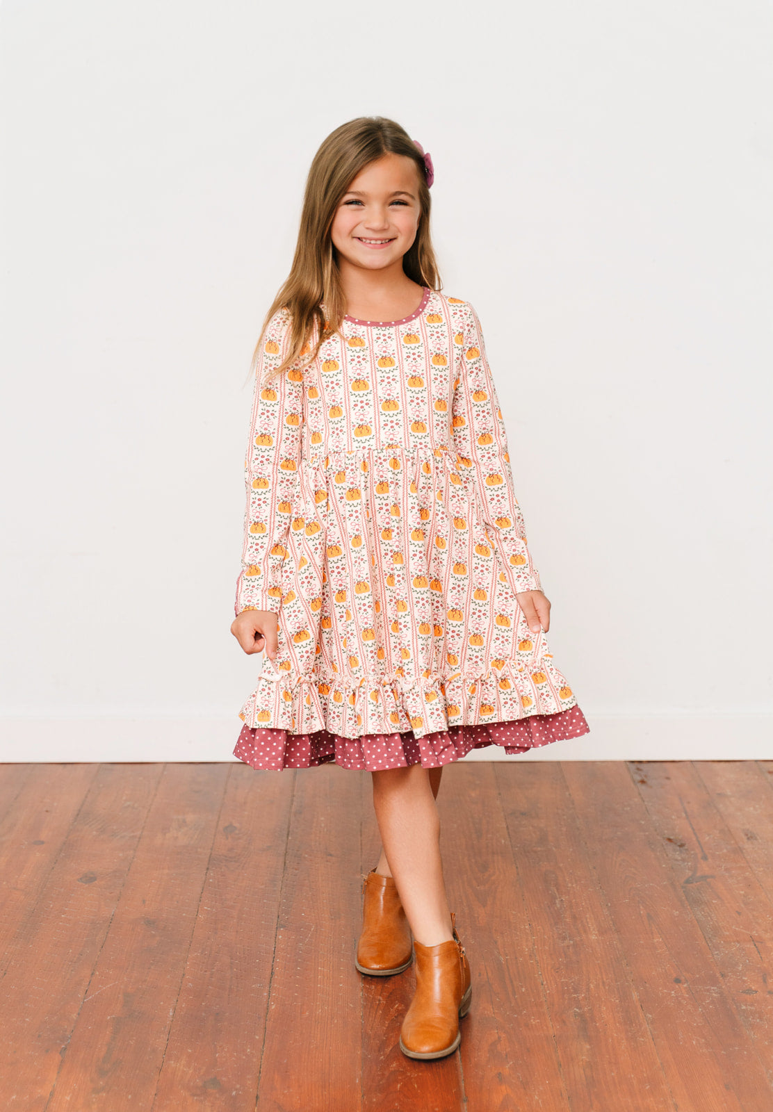 Pumpkin Kisses Ruffle Dress (Pre-Order)