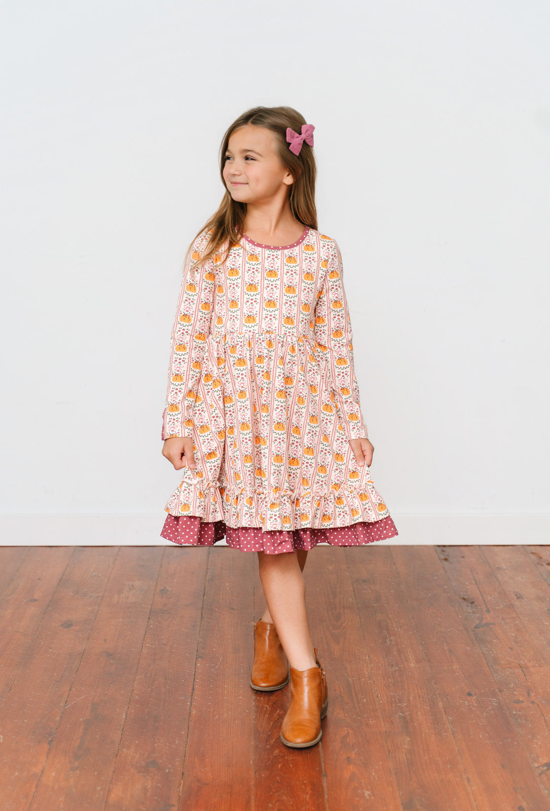 Pumpkin Kisses Ruffle Dress (Pre-Order)
