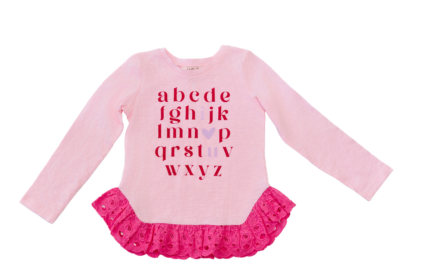 Love You From A To Z Ruffle Tee